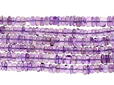 String of rondel LIGHT AMETHYST 7/8mm