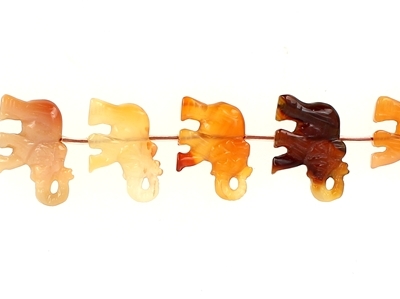 String of elefant CORNELIAN