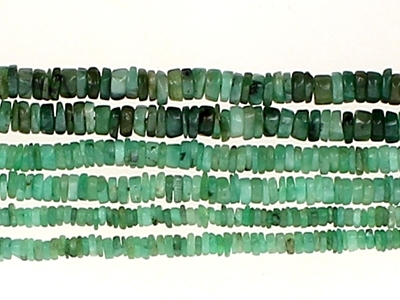 String of rondel EMERALD 6mm